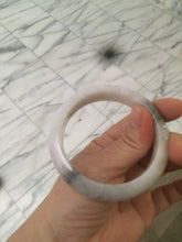Load image into Gallery viewer, 53.5mm 100% natural Type A white/yellow/black jadeite jade bangle U83-3744