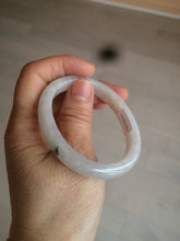 Load image into Gallery viewer, 50mm Certified Type A 100% Natural icy watery green white oval Jadeite Jade bangle D65-2850