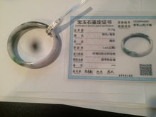 Load image into Gallery viewer, 50mm Certified Type A 100% Natural sunny green purple brown oval shape Jadeite Jade bangle AM12-4987