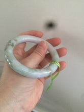 Load image into Gallery viewer, 56mm certified 100% Natural type A chubby round cut light green/purple Jadeite Jade bangle AJ20-4826