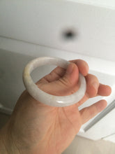 Load image into Gallery viewer, 50mm Certified Type A 100% Natural icy watery green white oval Jadeite Jade bangle D65-2850