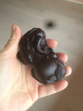 Load image into Gallery viewer, Handmade Craved Real ebony wood(黑檀木) PIXIu desk home decor CB32