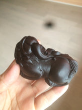 Load image into Gallery viewer, Handmade Craved Real ebony wood(黑檀木) PIXIu desk home decor CB32