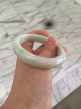 Load image into Gallery viewer, 54.7mm 100% natural Type A sunny green/brown/white jadeite jade bangle AF72-3316