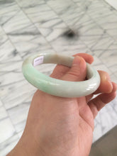 Load image into Gallery viewer, 54.7mm 100% natural Type A sunny green/brown/white jadeite jade bangle AF72-3316