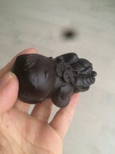 Load image into Gallery viewer, Handmade Craved Real ebony wood(黑檀木) PIXIu desk home decor CB32