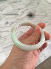 Load image into Gallery viewer, 54.7mm 100% natural Type A sunny green/brown/white jadeite jade bangle AF72-3316