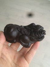 Load image into Gallery viewer, Handmade Craved Real ebony wood(黑檀木) PIXIu desk home decor CB32