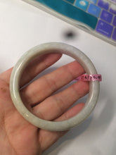Load image into Gallery viewer, 57.5mm Certified Type A 100% Natural light green Jadeite Jade bangle AQ44