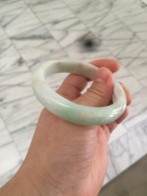 Load image into Gallery viewer, 54.7mm 100% natural Type A sunny green/brown/white jadeite jade bangle AF72-3316