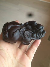 Load image into Gallery viewer, Handmade Craved Real ebony wood(黑檀木) PIXIu desk home decor CB32