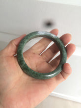 Load image into Gallery viewer, 56.5mm Certified Type A 100% Natural spinach green Jadeite Jade bangle KS82-0711