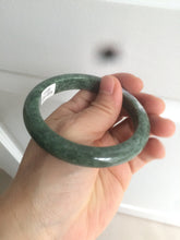 Load image into Gallery viewer, 56.5mm Certified Type A 100% Natural spinach green Jadeite Jade bangle KS82-0711