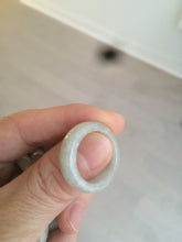 Load image into Gallery viewer, 15.7-18.9mm size5-8 3/4 100% natural type A icy watery green/yellow jadeite jade band ring AT15