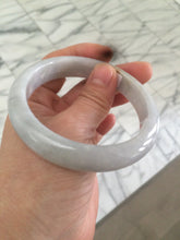 Load image into Gallery viewer, 58.3mm certified Type A 100% Natural green/white/super light purple Jadeite bangle AF70-9555