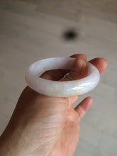 Load image into Gallery viewer, 48mm Type A 100% Natural sunny green/purple/yellow oval Jadeite Jade bangle W82-7916