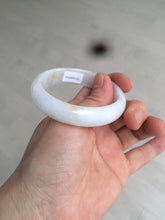 Load image into Gallery viewer, 48mm Type A 100% Natural sunny green/purple/yellow oval Jadeite Jade bangle W82-7916