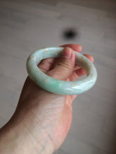 Load image into Gallery viewer, 55.6mm 100% natural certified sunny green/white jadeite jade bangle W81-3323
