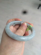 Load image into Gallery viewer, 53.7mm certificated Type A 100% Natural light green/gray Jadeite Jade bangle R67-7251