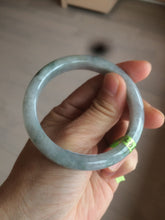 Load image into Gallery viewer, 53.7mm certificated Type A 100% Natural light green/gray Jadeite Jade bangle R67-7251