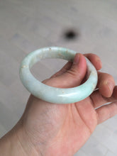 Load image into Gallery viewer, 55.6mm 100% natural certified sunny green/white jadeite jade bangle W81-3323