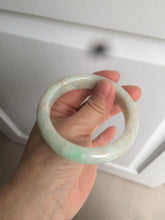 Load image into Gallery viewer, 55.6mm 100% natural certified sunny green/white jadeite jade bangle W81-3323