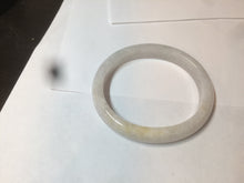 Load image into Gallery viewer, 50mm Certified Type A 100% Natural icy watery green white oval Jadeite Jade bangle D65-2850