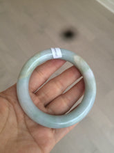 Load image into Gallery viewer, 55mm Certified type A 100% Natural green/purple chubby round cut Jadeite bangle AT8-1127