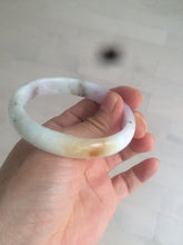 Load image into Gallery viewer, 51.5mm Certified Type A 100% Natural light green/purple/yellow/brown oval shape Jadeite Jade bangle AS14-0710