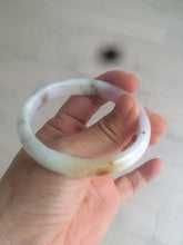 Load image into Gallery viewer, 51.5mm Certified Type A 100% Natural light green/purple/yellow/brown oval shape Jadeite Jade bangle AS14-0710