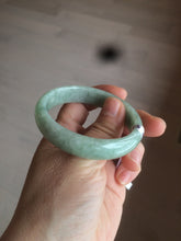 Load image into Gallery viewer, 50mm Certified Type A 100% Natural apple green oval Jadeite Jade bangle D67-9740
