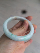 Load image into Gallery viewer, 54mm certified Type A 100% Natural sunny green/white/brown Jadeite Jade bangle R71-5675
