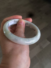Load image into Gallery viewer, 59.5mm certified Type A 100% Natural green/purple/yellow/gray yellow Jadeite bangle AF65-7538