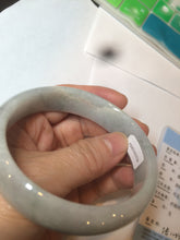 Load image into Gallery viewer, 59mm Certified Type A 100% Natural light green Jadeite Jade bangle D75-3759