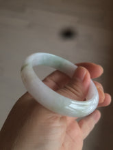 Load image into Gallery viewer, 50mm Certified Type A 100% Natural light green/purple Jadeite Jade bangle C37-7910