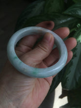Load image into Gallery viewer, 54mm certified Type A 100% Natural sunny green/white/brown Jadeite Jade bangle R71-5675