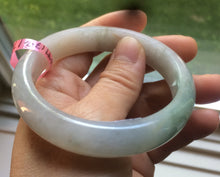 Load image into Gallery viewer, 56mm certified 100% natural Type green/white jadeite jade bangle A39-1623