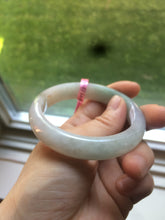 Load image into Gallery viewer, 56mm certified 100% natural Type green/white jadeite jade bangle A39-1623