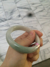 Load image into Gallery viewer, 56mm certified 100% natural Type green/white jadeite jade bangle A39-1623
