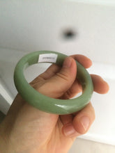 Load image into Gallery viewer, 55.5mm certified 100% Natural green/yellow nephrite Jade bangle HE17-8450