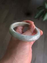 Load image into Gallery viewer, 54.4mm Certified Type A 100% Natural white/light green Jadeite Jade bangle AF61-9774