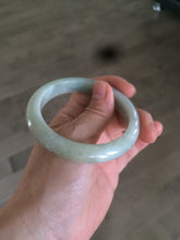 Load image into Gallery viewer, 54.4mm Certified Type A 100% Natural white/light green Jadeite Jade bangle AF61-9774