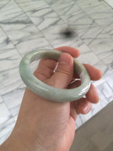 Load image into Gallery viewer, 54.4mm Certified Type A 100% Natural white/light green Jadeite Jade bangle AF61-9774