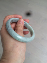Load image into Gallery viewer, 58mm Certified Type A 100% Natural light green/gray Jadeite Jade bangle W76-4542