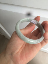 Load image into Gallery viewer, 58mm Certified Type A 100% Natural light green/gray Jadeite Jade bangle W76-4542