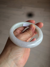 Load image into Gallery viewer, 56.5 mm Certified type A 100% Natural sunny green/light purple/white Jadeite bangle W75-6542