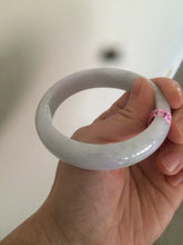Load image into Gallery viewer, 56.3mm certified 100% natural Type A light green/white jadeite jade bangle Z9-3447