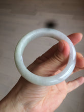 Load image into Gallery viewer, 56.5 mm Certified type A 100% Natural sunny green/light purple/white Jadeite bangle W75-6542