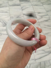 Load image into Gallery viewer, 56.3mm certified 100% natural Type A light green/white jadeite jade bangle Z9-3447