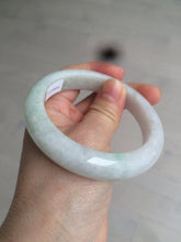 Load image into Gallery viewer, 56.5 mm Certified type A 100% Natural sunny green/light purple/white Jadeite bangle W75-6542